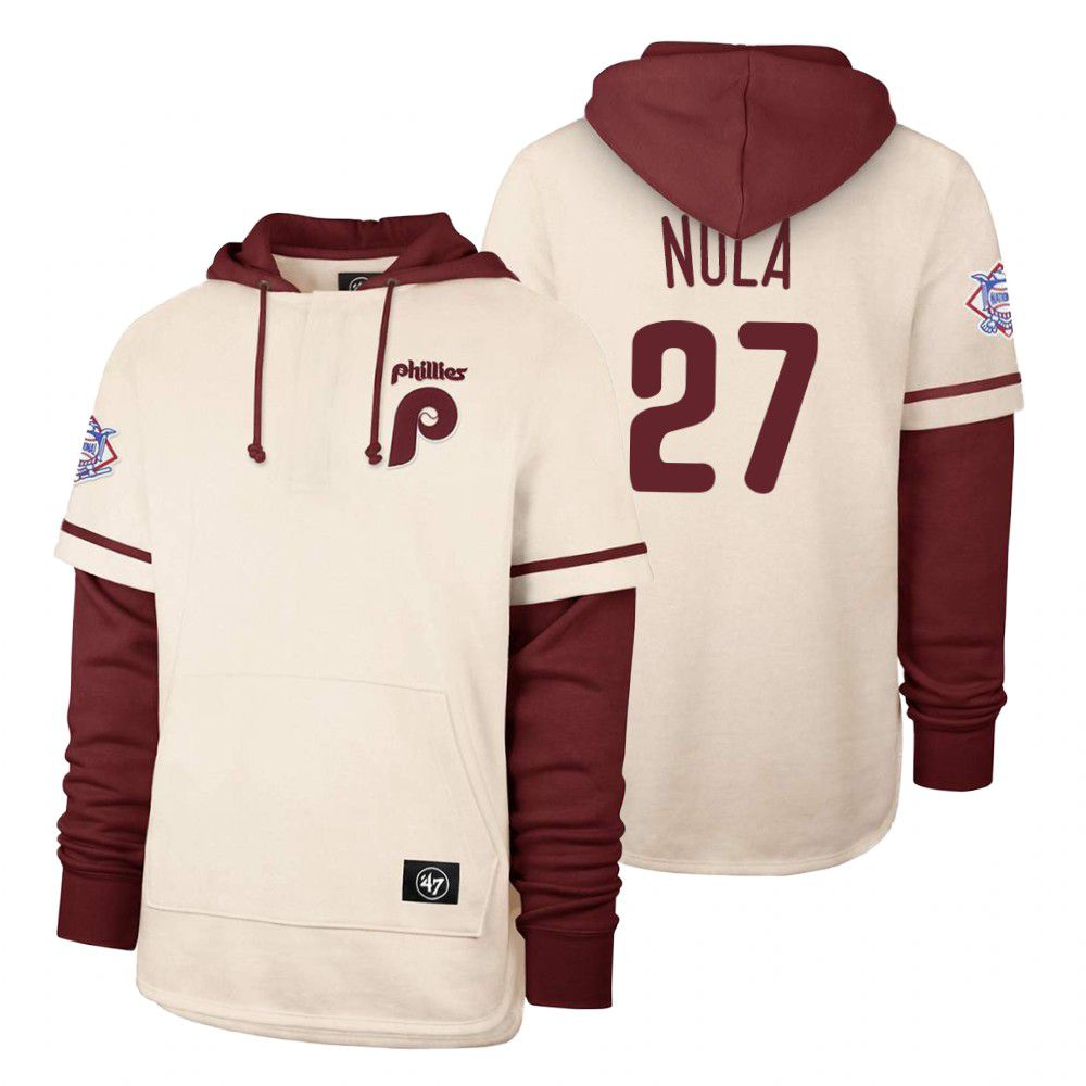 Men Philadelphia Phillies #27 Nula Cream 2021 Pullover Hoodie MLB Jersey->philadelphia phillies->MLB Jersey